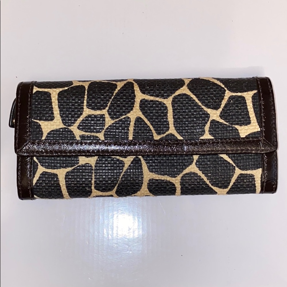Banana Republic giraffe woven wallet